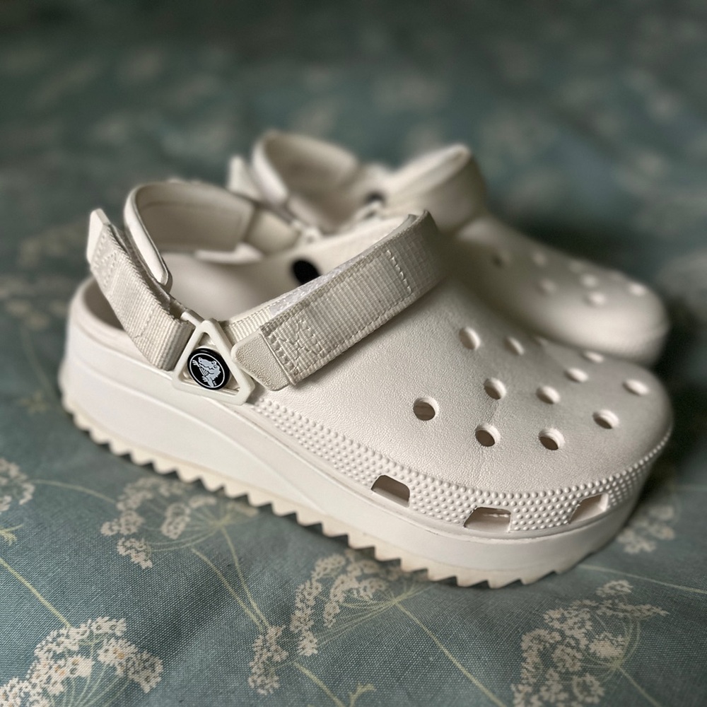 Crocs Hiker platforms size 7 in white